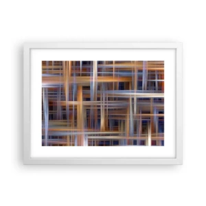 Poster in cornice bianca - Tessute con la luce - 40x30 cm