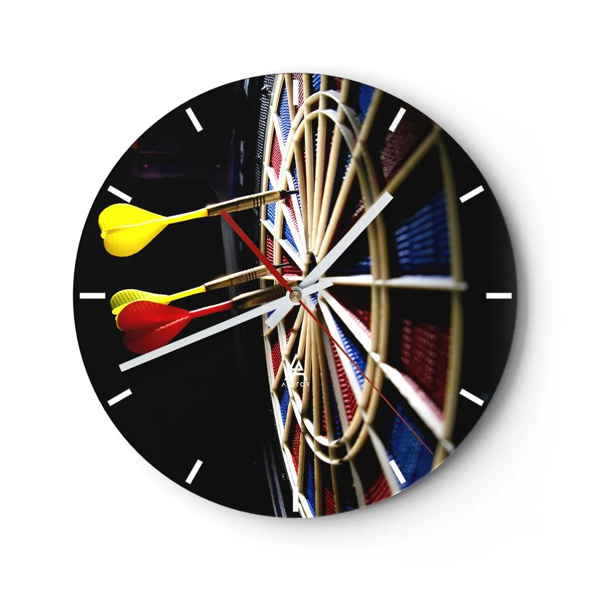 Orologio da parete - Orologio in Vetro - Dritto al centro - 40x40 cm