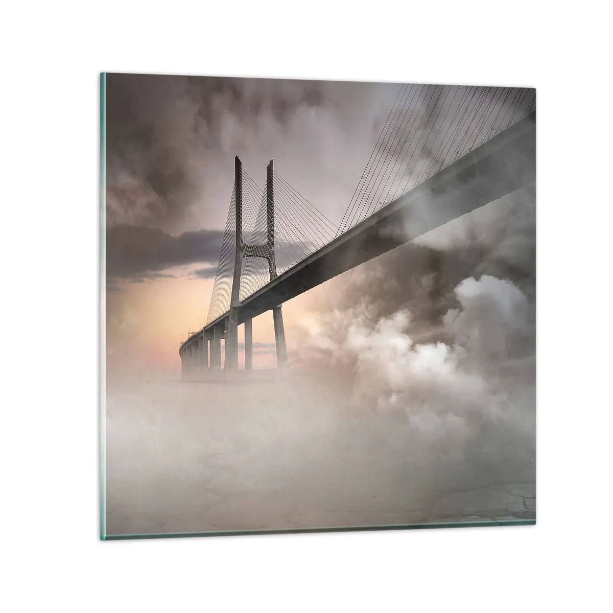 Quadro su vetro - Sul fiume che non c'è - 70x70 cm