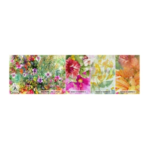 Campione di Fotomurale Premium Canvas - Perdersi nei fiori - Fiori, Giardino, Natura - 100x30 cm