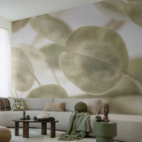 Fotomurali Autoadesivo Deluxe Sticker - All'inizio vi erano le foglie... - Fiori, Calma, Foglie - 400x280 cm