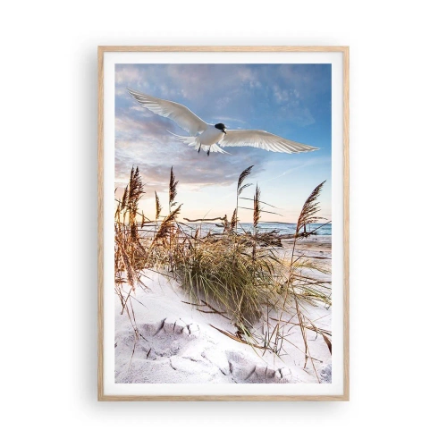 Poster in cornice rovere chiaro - Vento dal mare - 70x100 cm