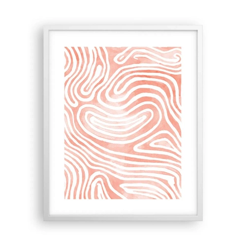Poster in cornice bianca - Nel labirinto di corallo - 40x50 cm