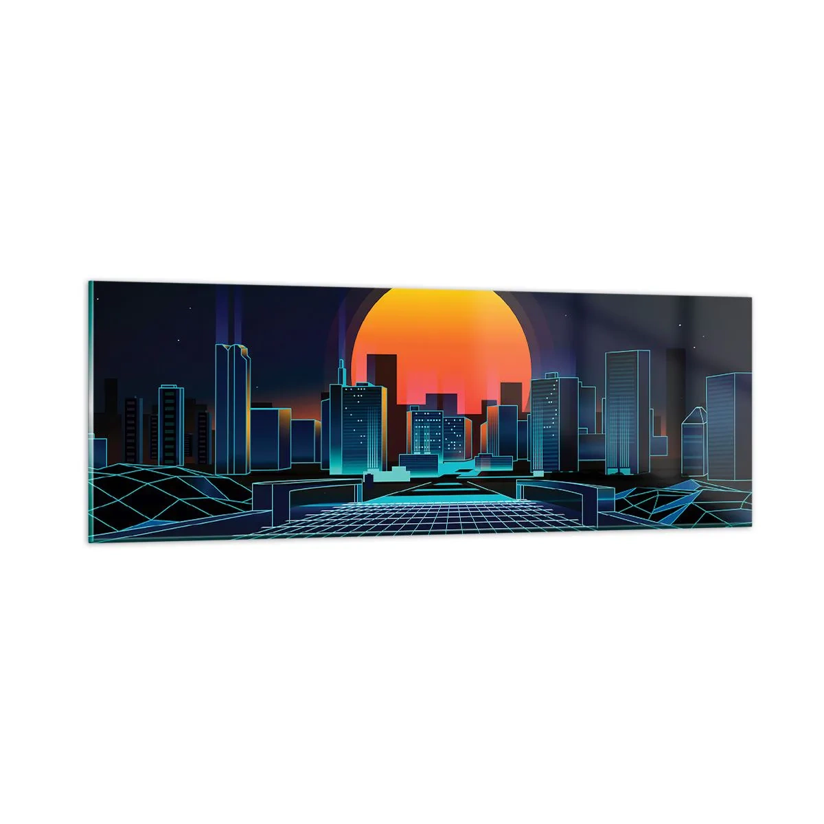 Quadro su vetro - Davvero vuoi tornare al mondo reale? - 90x30 cm