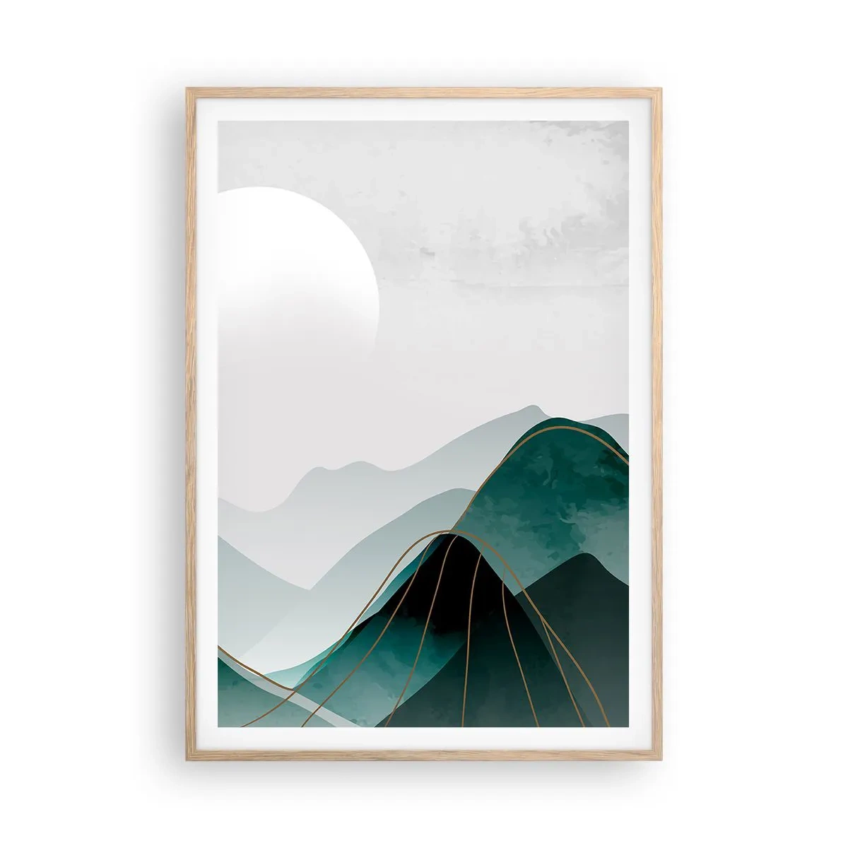 Poster in cornice rovere chiaro - In tutta la maestà - 70x100 cm