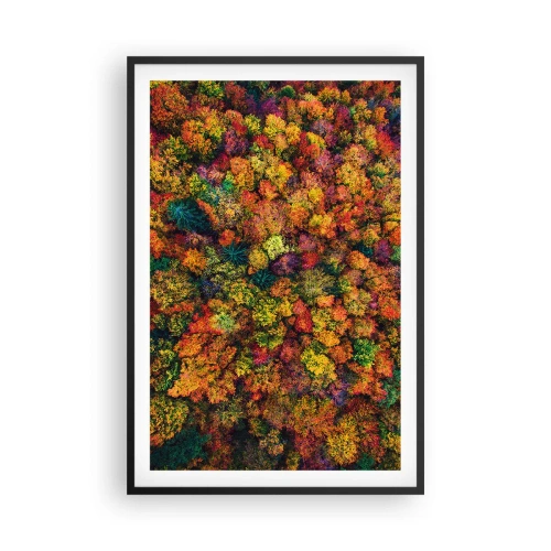 Poster in cornice nera - Il bouquet degli alberi d'autunno - 61x91 cm