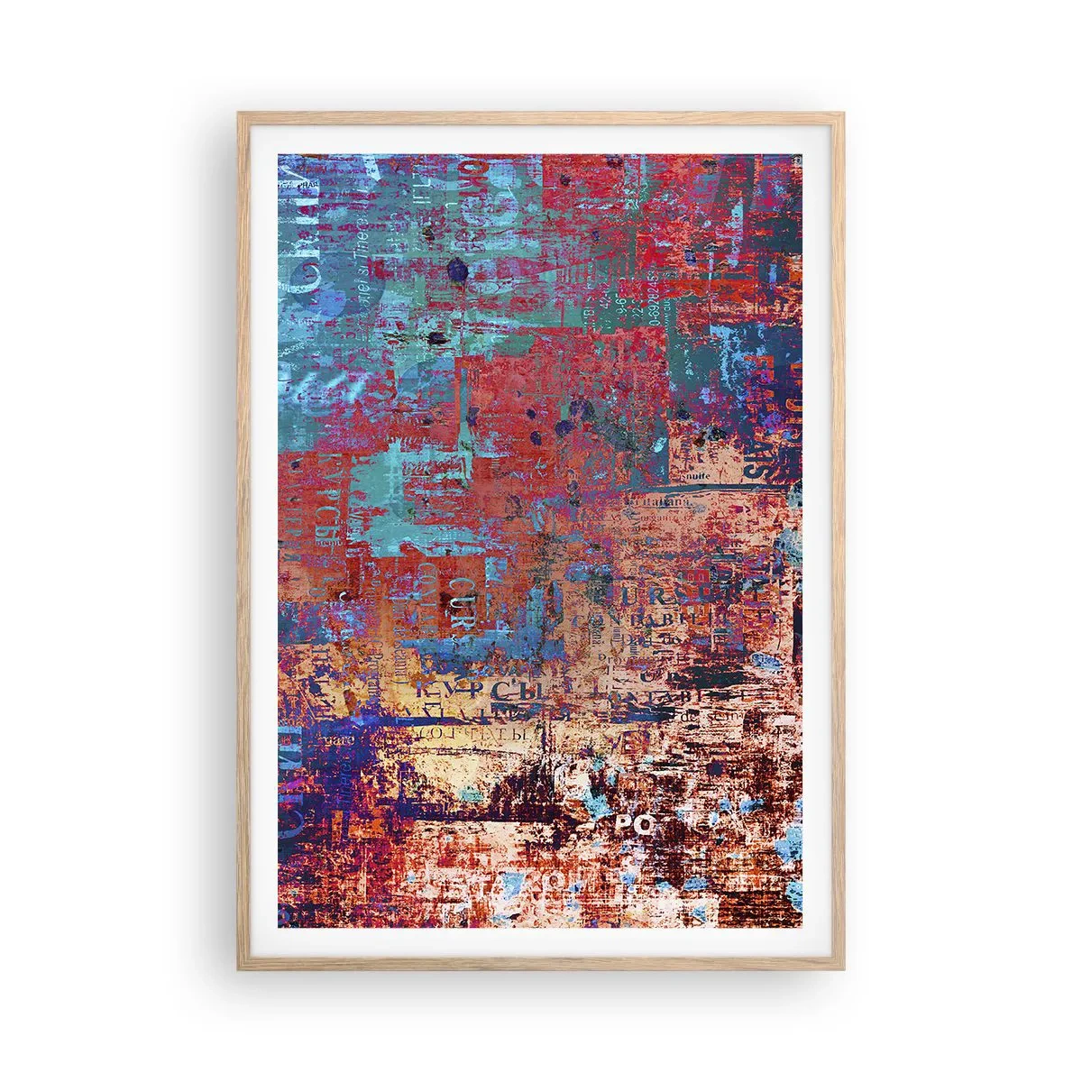 Poster in cornice rovere chiaro - Memoria e dimenticanza - 70x100 cm