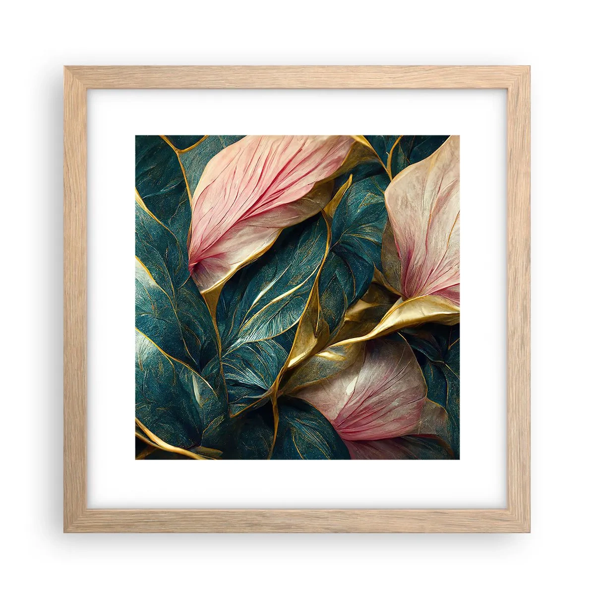 Poster in cornice rovere chiaro - Stile ed eleganza naturali - 30x30 cm