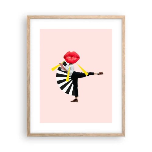 Poster in cornice rovere chiaro - Pop-art surrealistica - 40x50 cm