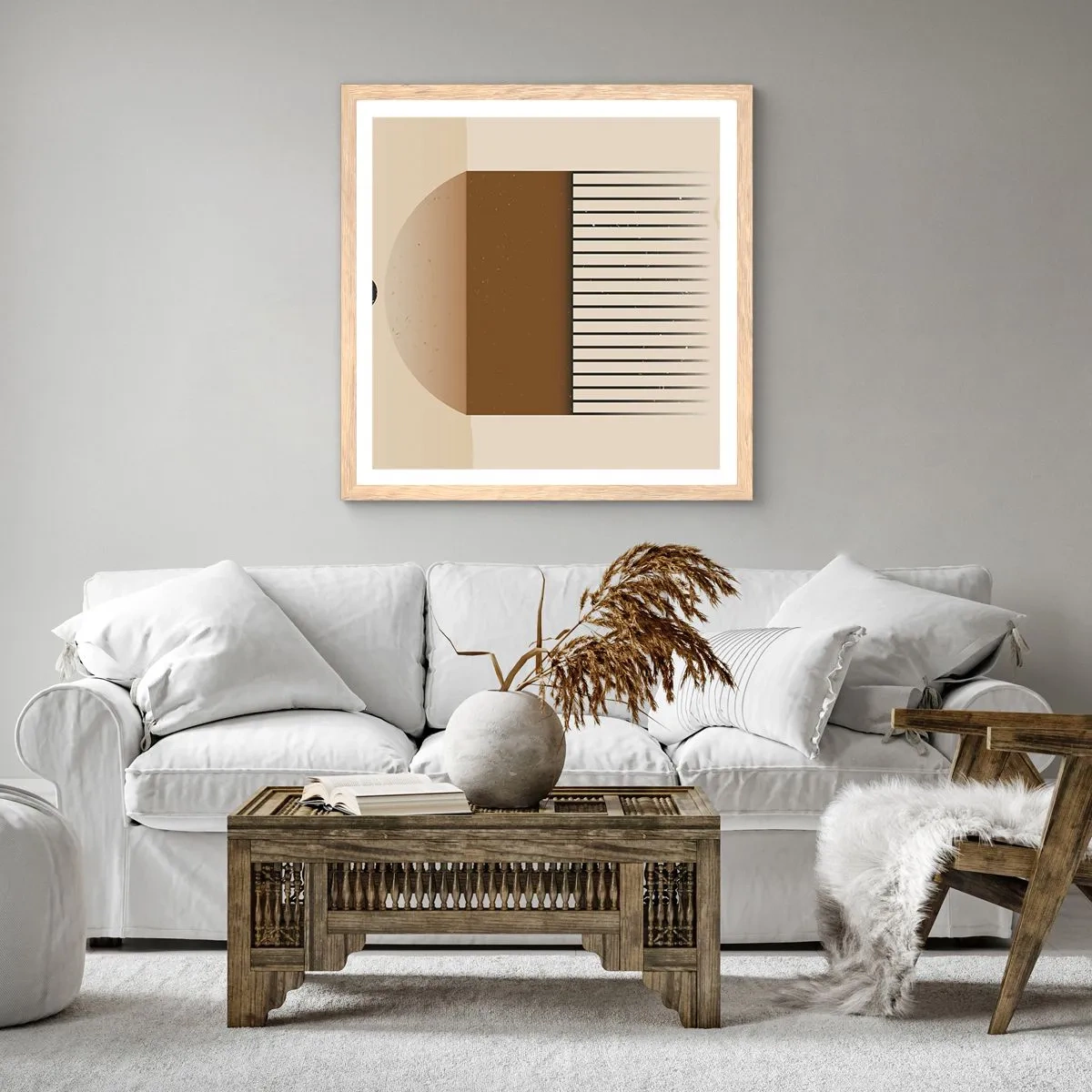 Poster in cornice rovere chiaro - Diversi stati - 40x40 cm