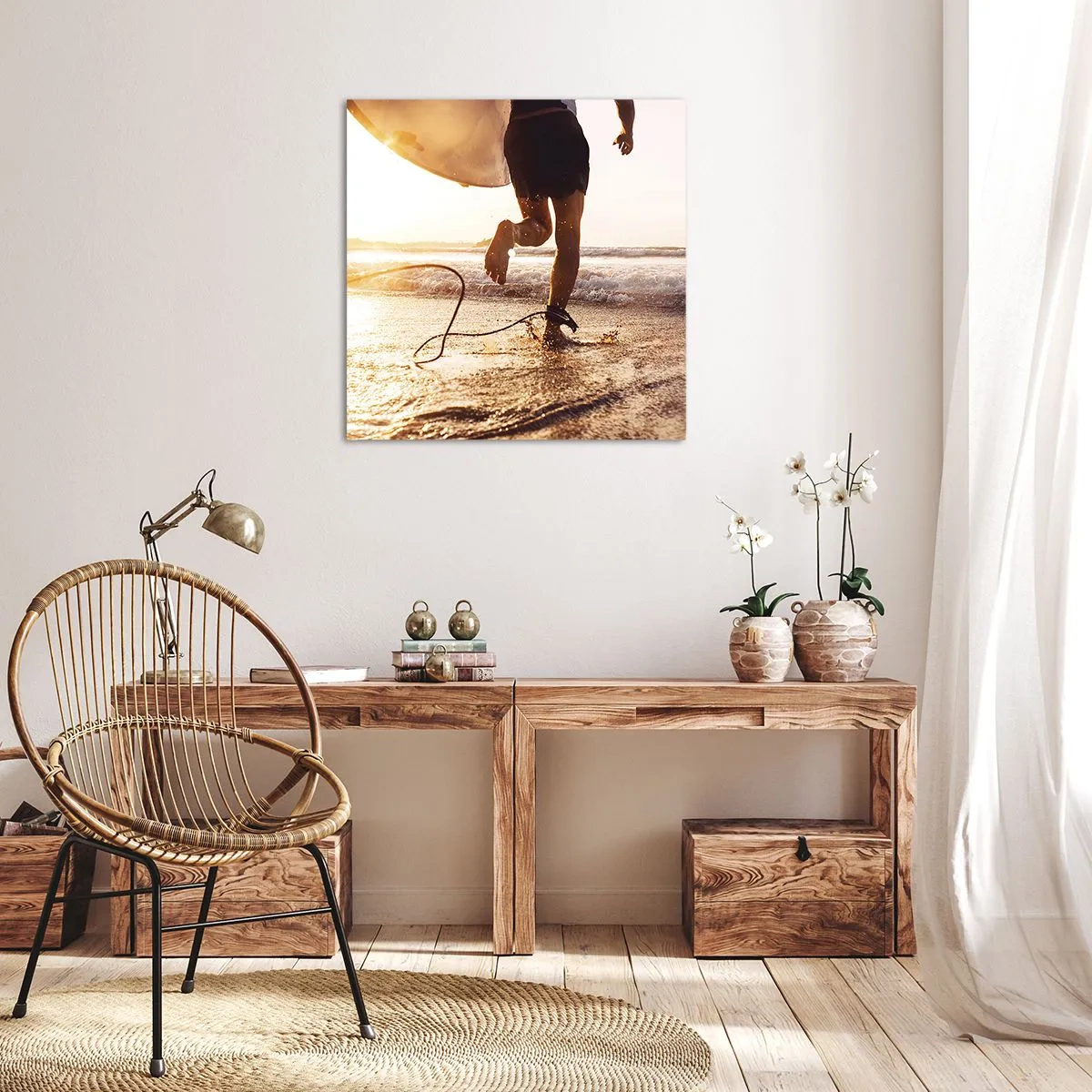 Quadro su tela - Stampe su Tela - L'incontro delle onde - 60x60 cm