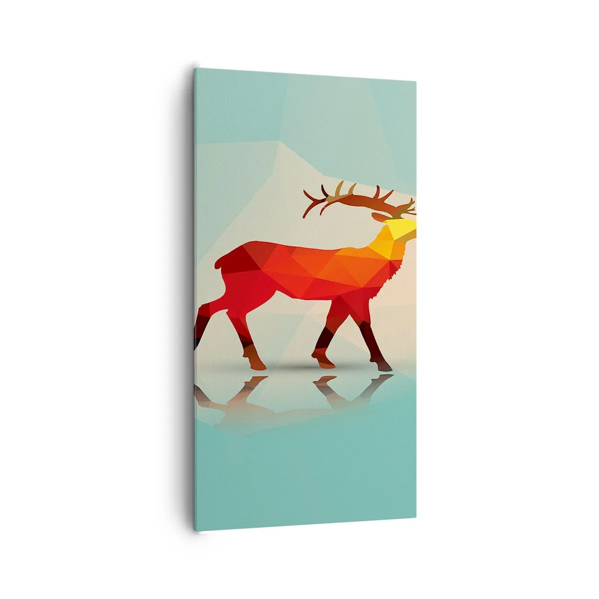 Quadro su tela - Stampe su Tela - Il cervo geometrico - 65x120 cm