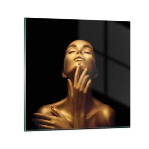 Quadro su vetro - Come seta d'oro - 60x60 cm