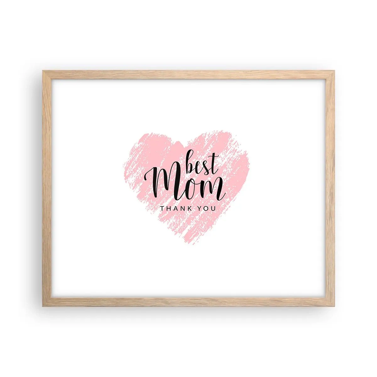 Poster in cornice rovere chiaro - È sempre il momento giusto - 50x40 cm