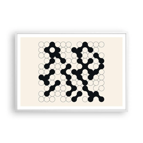 Poster in cornice bianca - Gioco cinese: variazione - 100x70 cm