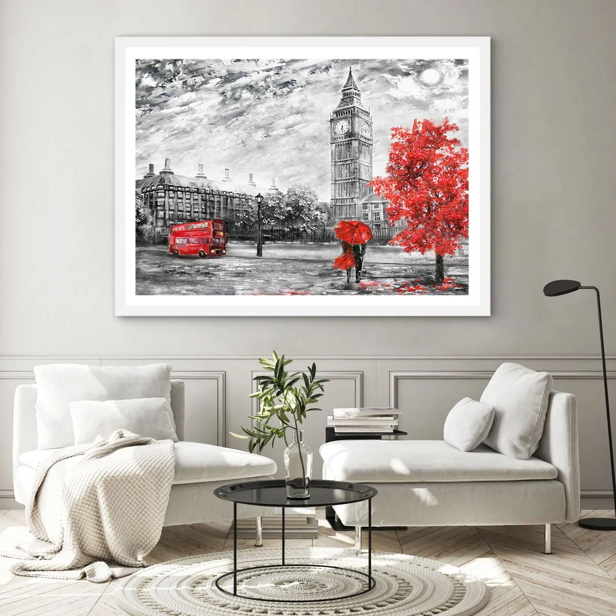 Poster in cornice bianca - Un giorno eccitante - 50x40 cm