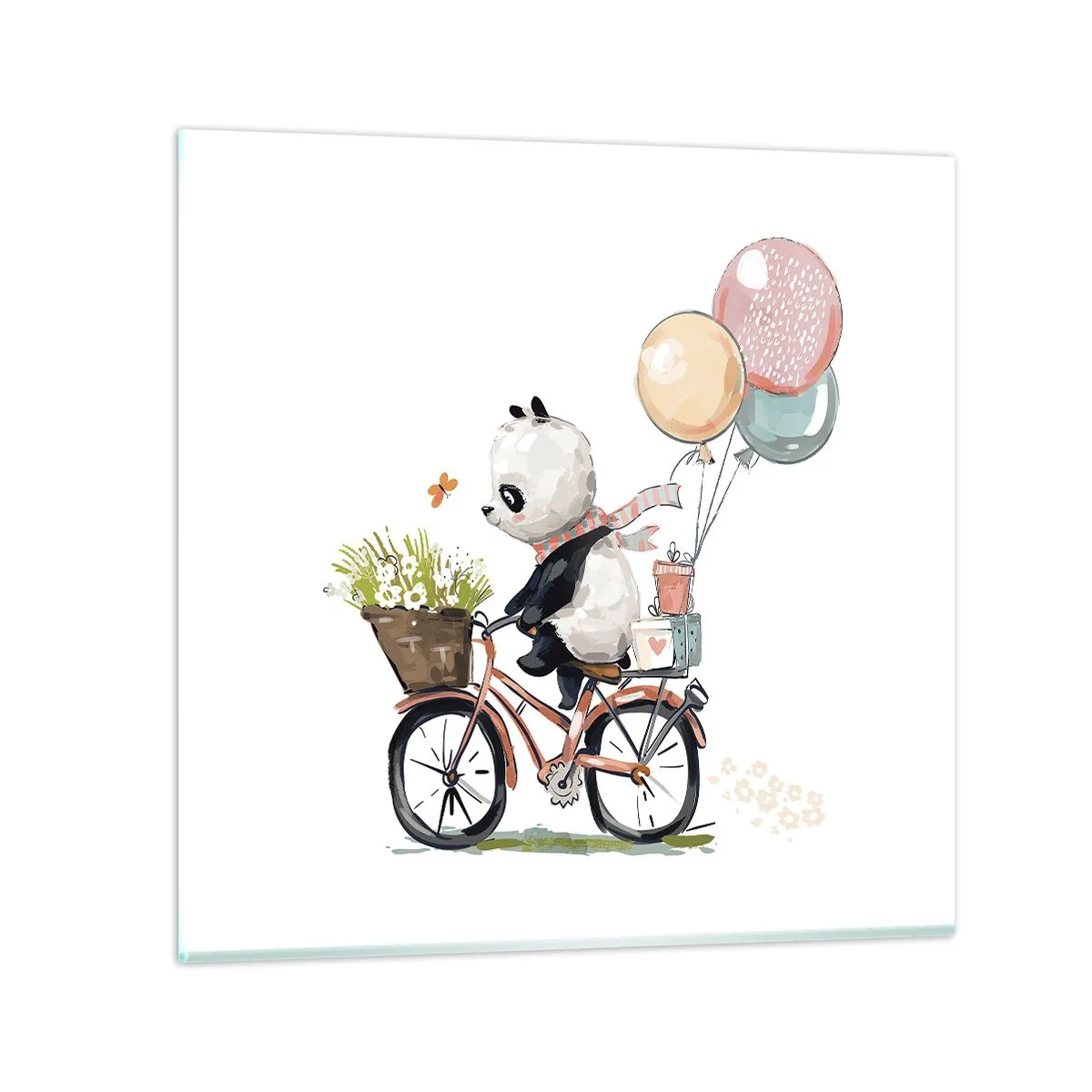 Quadro su vetro - Giorno felice - 30x30 cm