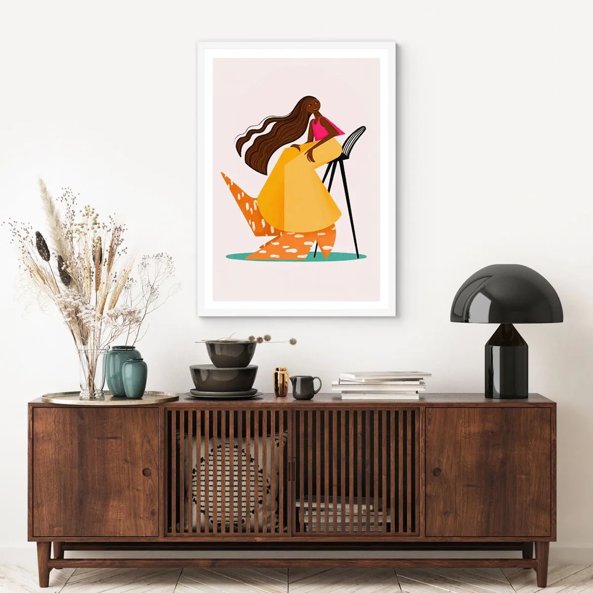 Poster in cornice bianca - Anche la moda è un gioco - 70x100 cm