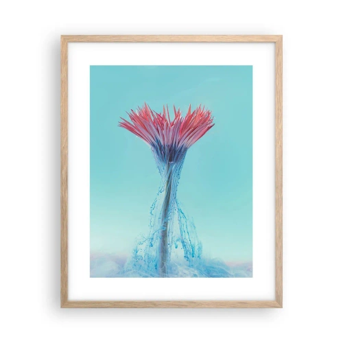 Poster in cornice rovere chiaro - L'abbraccio che ravviva - 40x50 cm