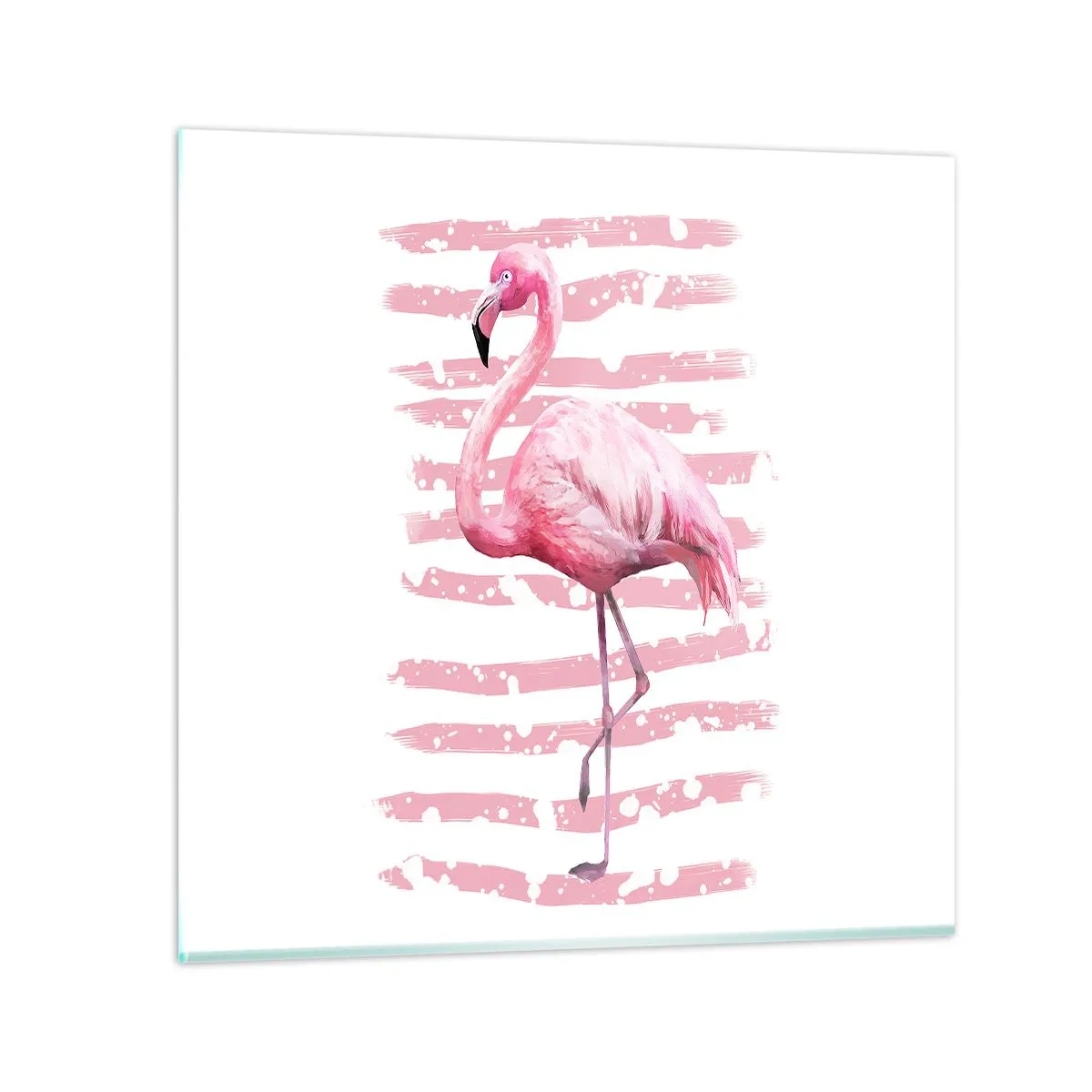 Quadro su vetro - Con dignità, sebbene in rosa - 30x30 cm