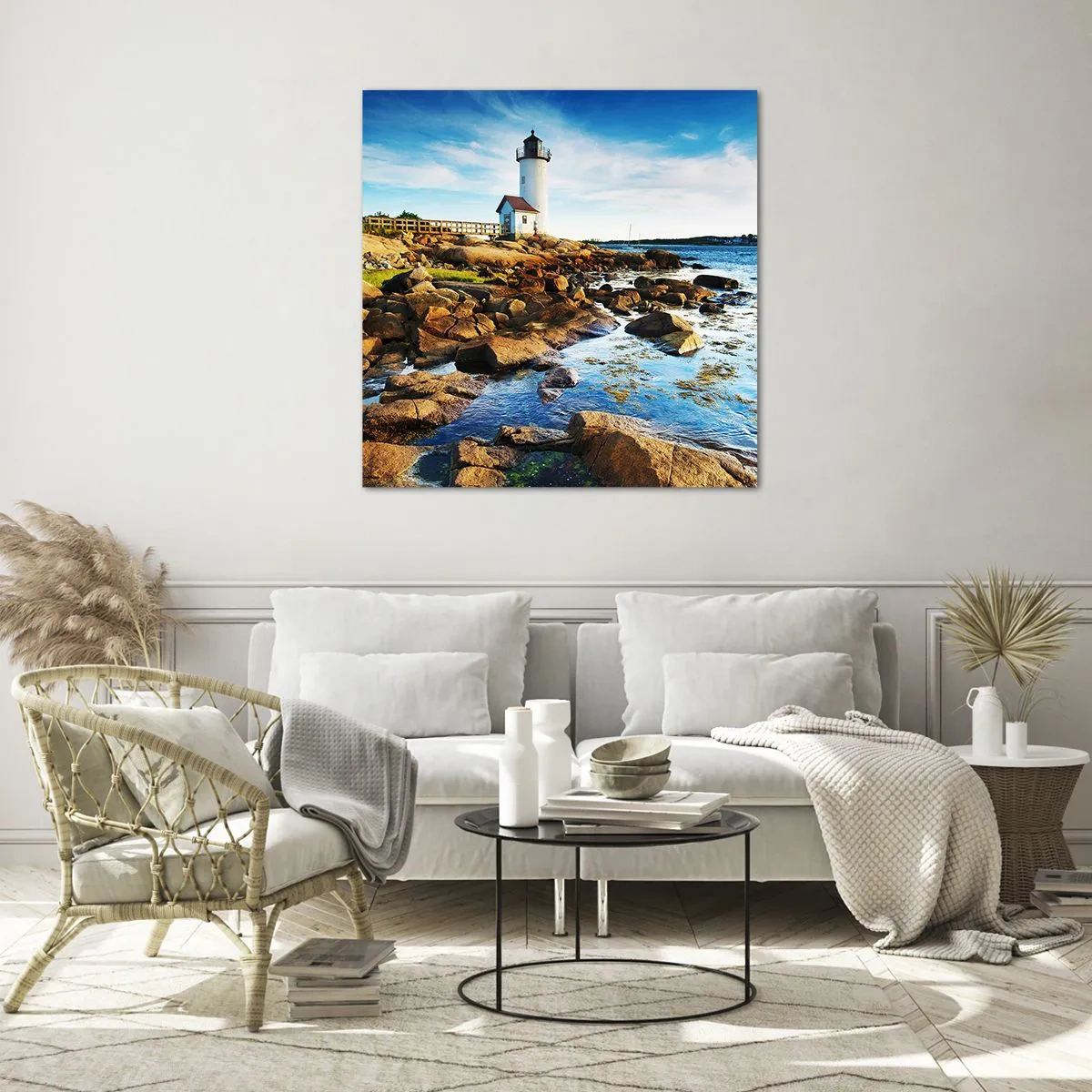 Quadro su vetro - Tornate sani e salvi, vi aspetto - 50x50 cm