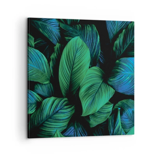 Quadro su tela - Stampe su Tela - Nella folla verde - 50x50 cm