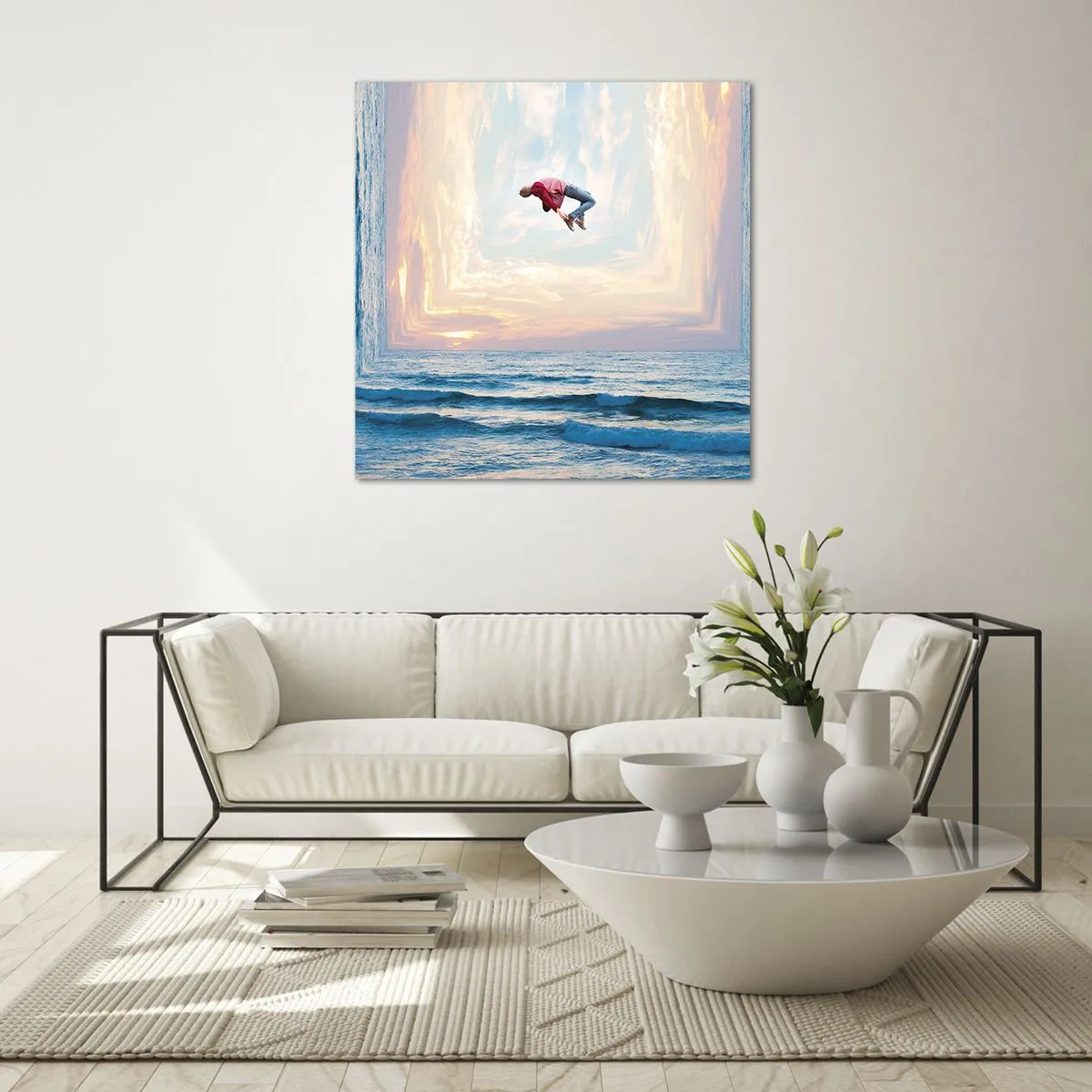 Quadro su vetro - In un'altra dimensione - 30x30 cm