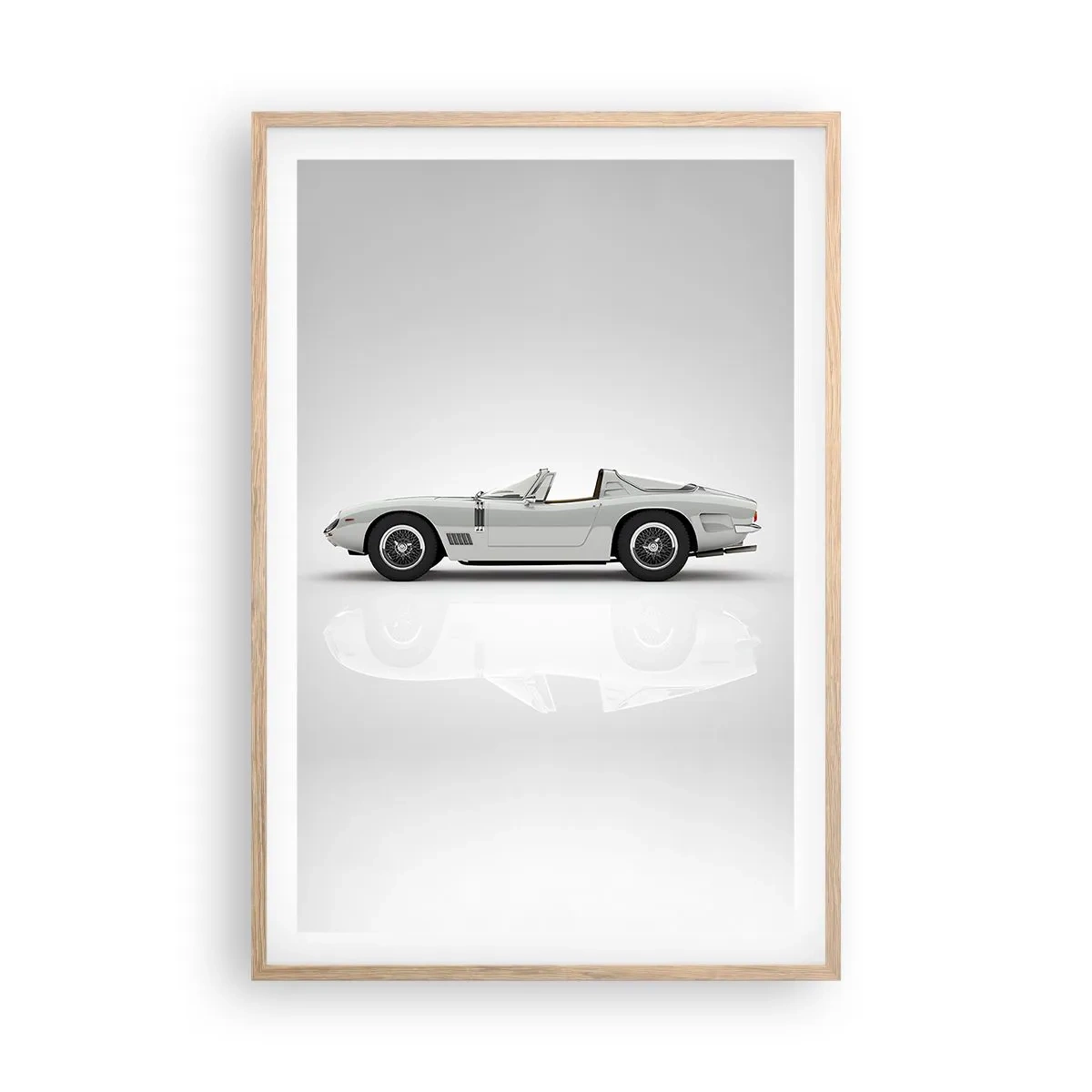 Poster in cornice rovere chiaro - Promessa di divertimento - 61x91 cm