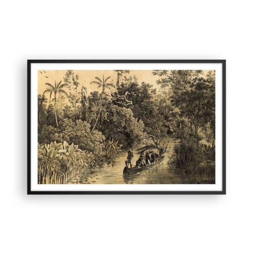 Poster in cornice nera - Viaggio alla fonte - 91x61 cm