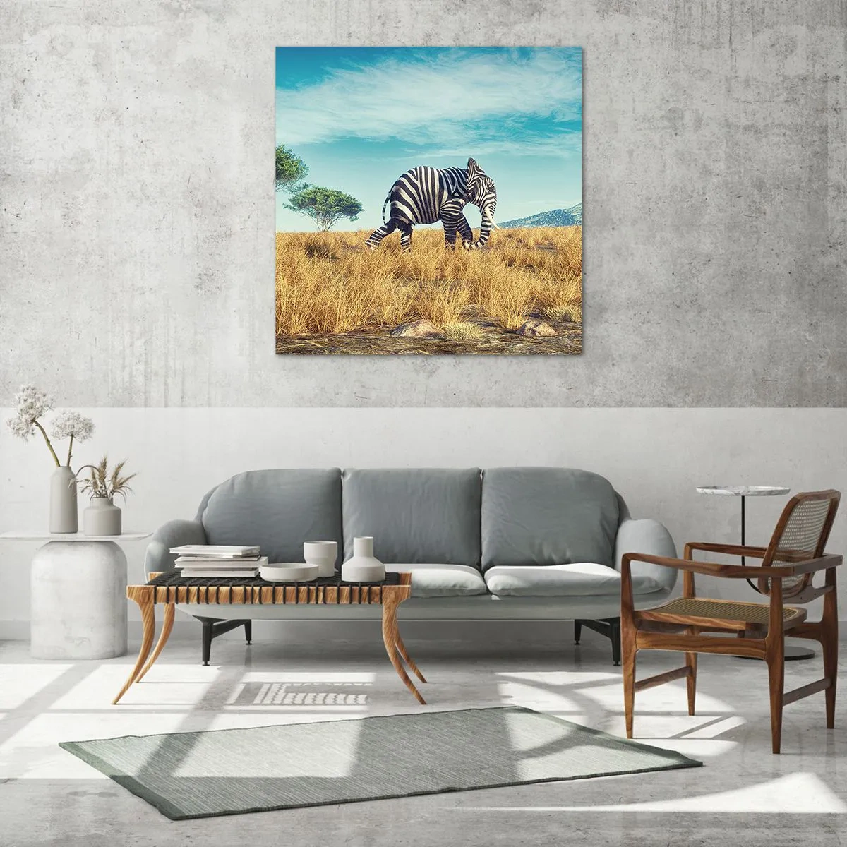 Quadro su vetro - Il grigio non è più di moda - 70x70 cm