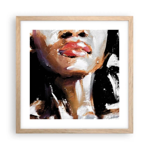 Poster in cornice rovere chiaro - Orgoglio senza pregiudizio - 40x40 cm