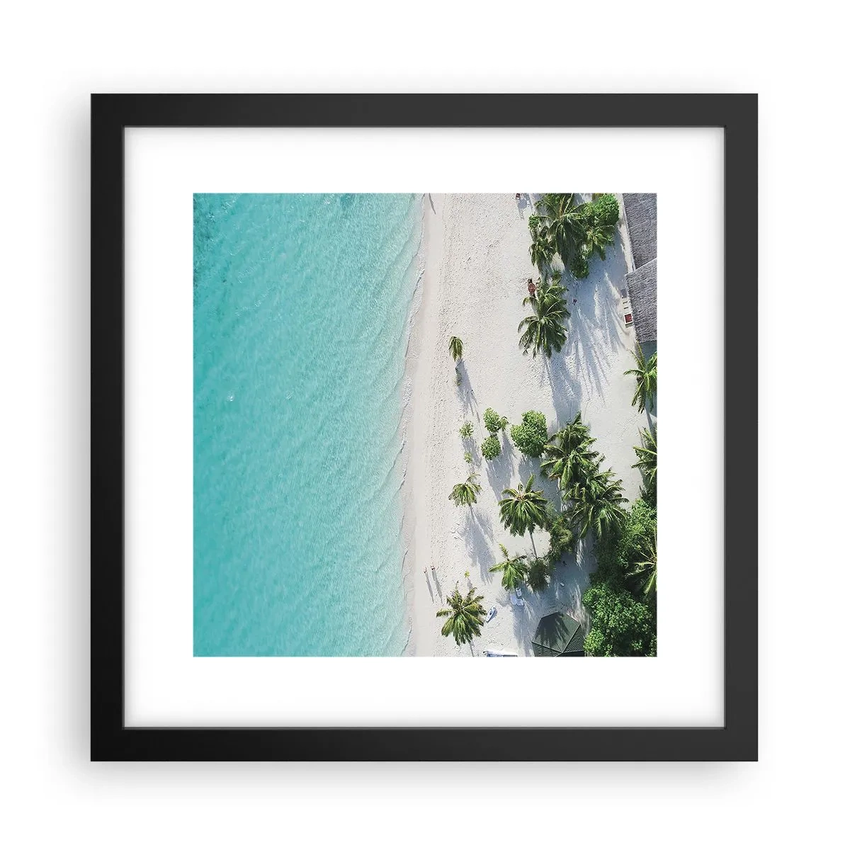 Poster in cornice nera - Vacanze in paradiso - 30x30 cm