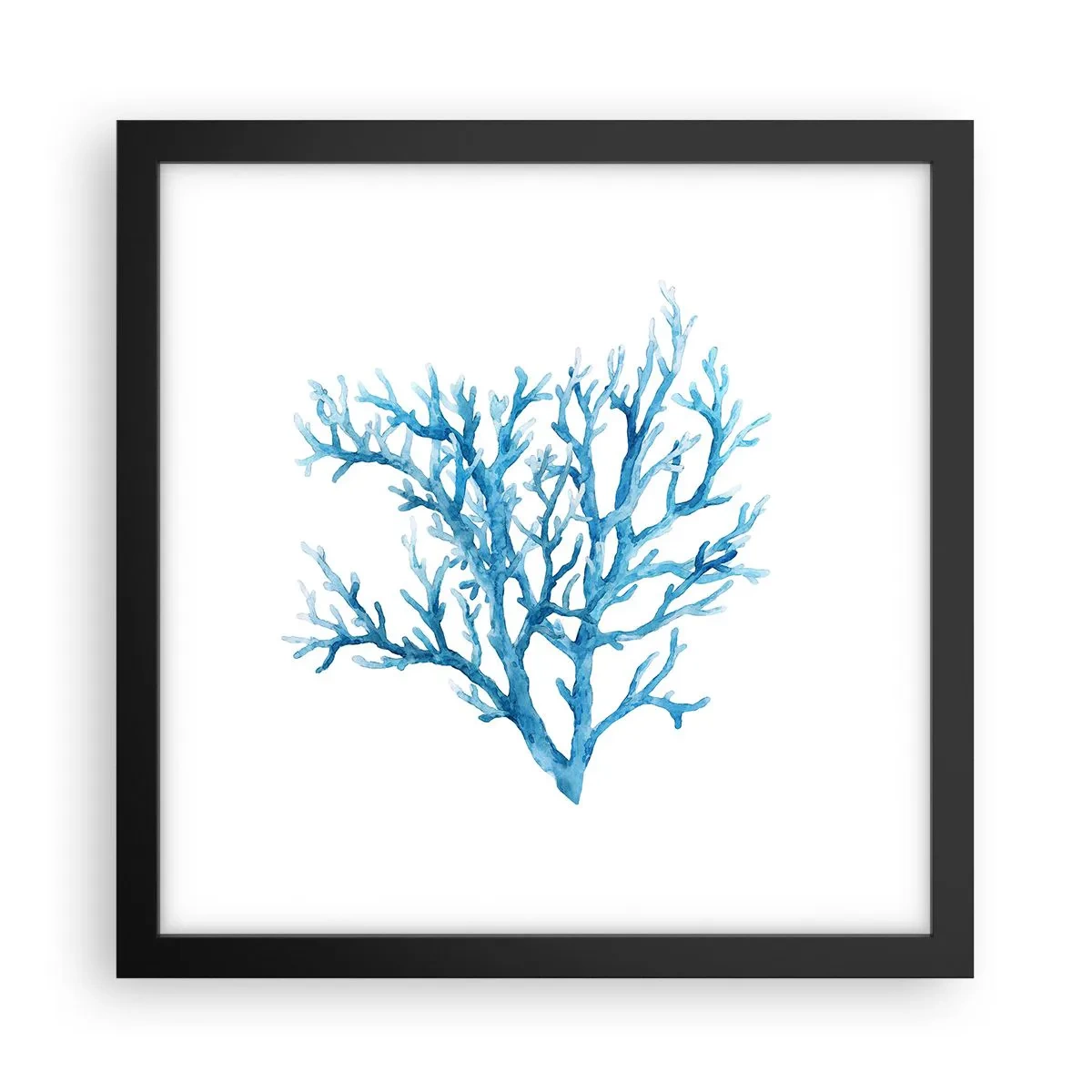 Poster in cornice nera - Filigrana marina - 30x30 cm