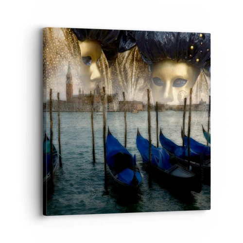 Quadro su tela - Stampe su Tela - È ora di iniziare il carnevale - 30x30 cm