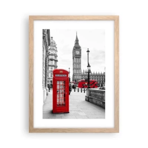 Poster in cornice rovere chiaro - Indubbiamente Londra - 30x40 cm