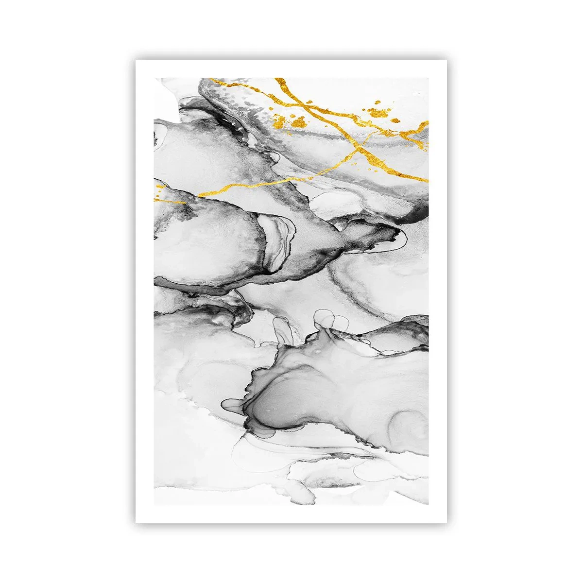 Poster - Composizione con motivo d'oro - 61x91 cm