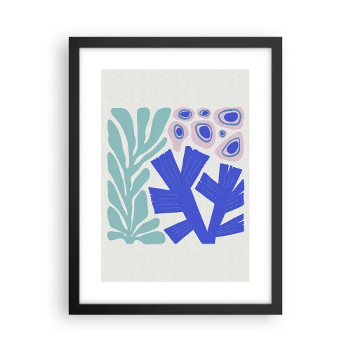 Poster in cornice nera - Giardino sotto il mare - 30x40 cm