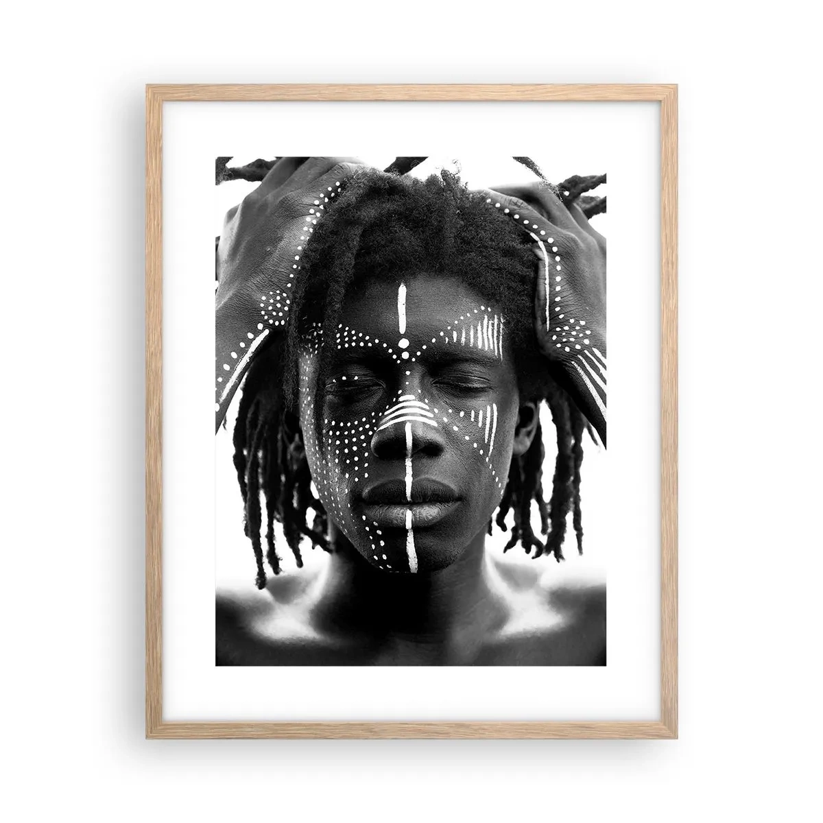 Poster in cornice rovere chiaro - Dove sei? - 40x50 cm
