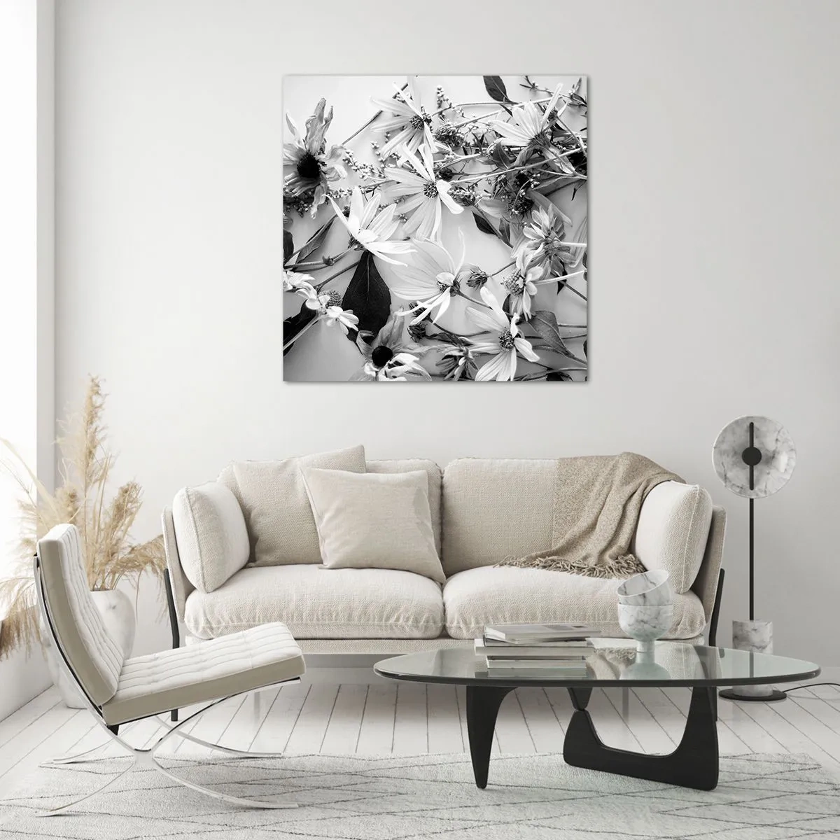 Quadro su vetro - Un non bouquet di fiori - 70x70 cm