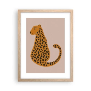 Poster in cornice rovere chiaro - Il leopardo è un motivo di moda - 30x40 cm