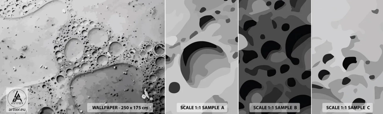 Campione di Fotomurale Adesivo Deluxe Sticker - Tracce di schiuma - Composizione, Pezzo, Grafica - 100x30 cm