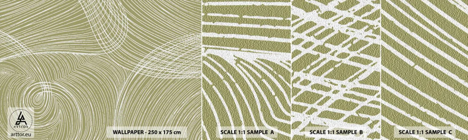 Campione Di Fotomurale Standard Eco - Astrazione intricata in bianco - Boho, Minimalismo, Pezzo - 100x30 cm