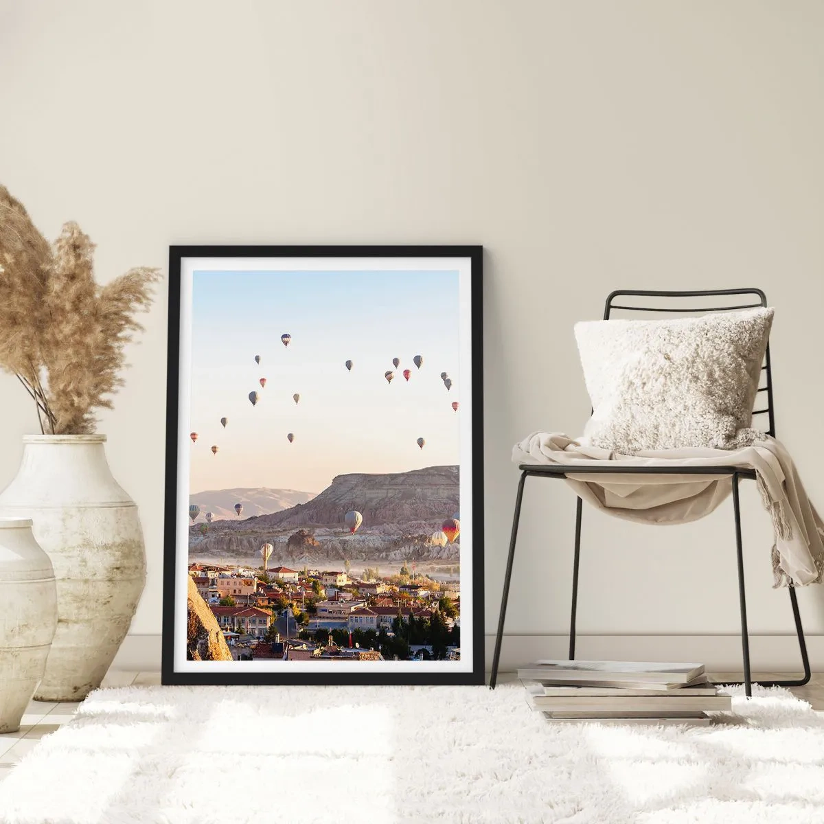 Poster in cornice nera - Come navi nel cielo - 40x50 cm