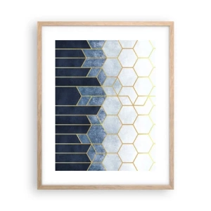 Poster in cornice rovere chiaro - Composizione a ritmo sincopato - 40x50 cm