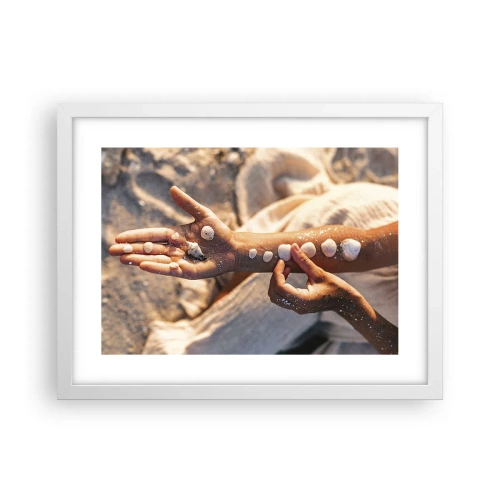 Poster in cornice bianca - La bellezza a portata di mano - 40x30 cm