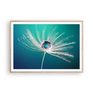 Poster in cornice rovere chiaro - Attimo mistico - 100x70 cm