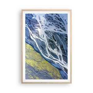 Poster in cornice rovere chiaro - Le pitture rupestri della natura - 61x91 cm