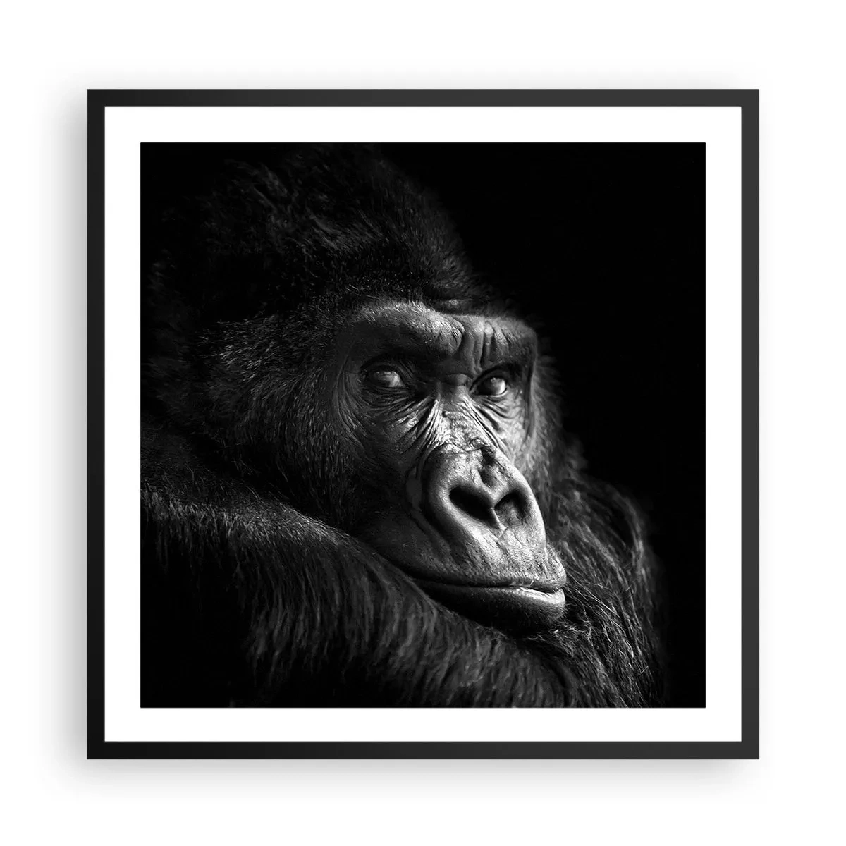 Poster in cornice nera - E cosa guardi? - 60x60 cm