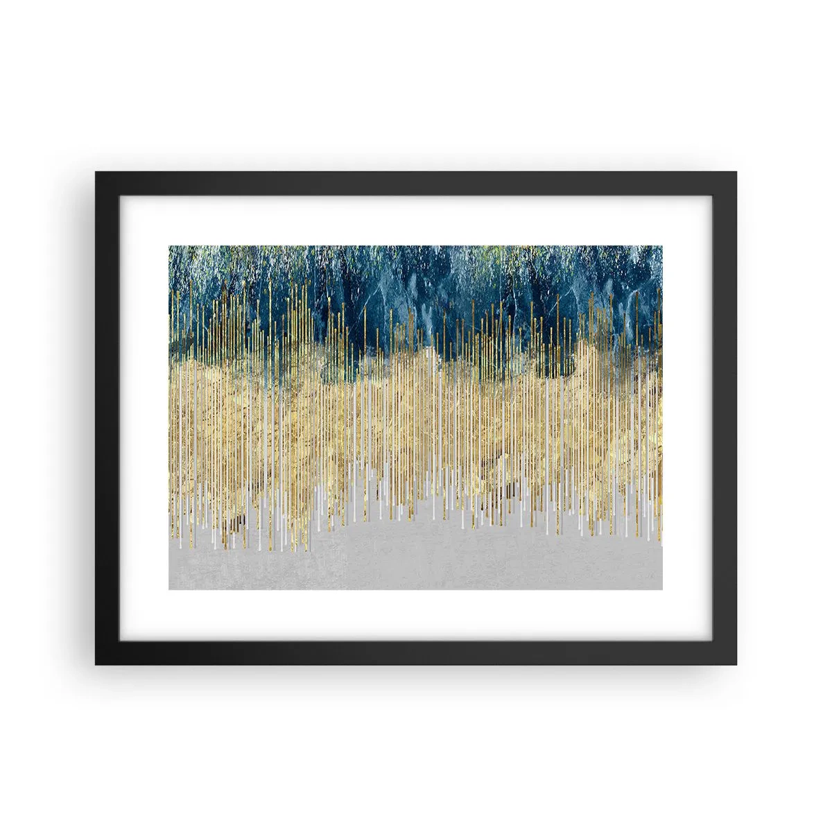 Poster in cornice nera - Confine dorato - 40x30 cm