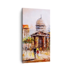 Quadro su tela - Stampe su Tela - Passeggiata a Parigi - 45x80 cm